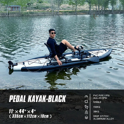 Spatium Portable Inflatable One-Person Pedal Kayak