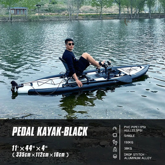 Spatium Portable Inflatable One-Person Pedal Kayak