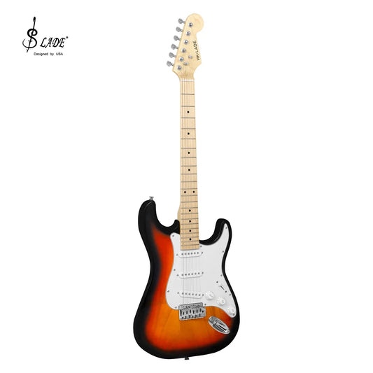 SLADE 39 Inch ST Maple Body Electric 6 Strings Guitar  with Case Amp Strap Guitar Parts & Accessories