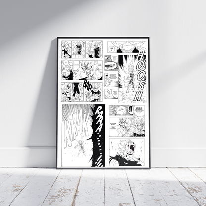 Dragonball Z Manga Farewell Proud Warrior Poster Print