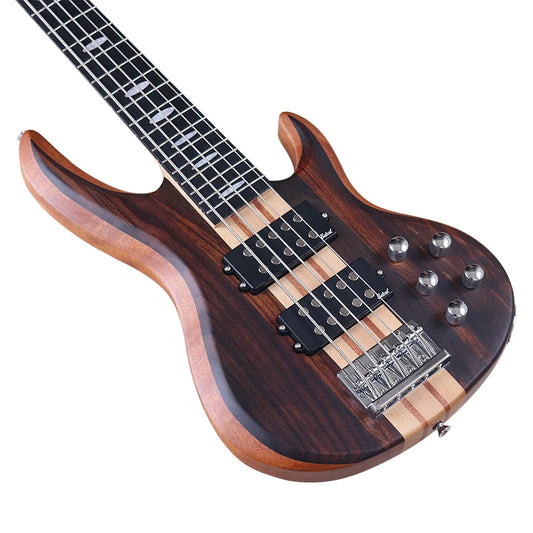 Active 5 String Electric Bass Guitar with Free Bag