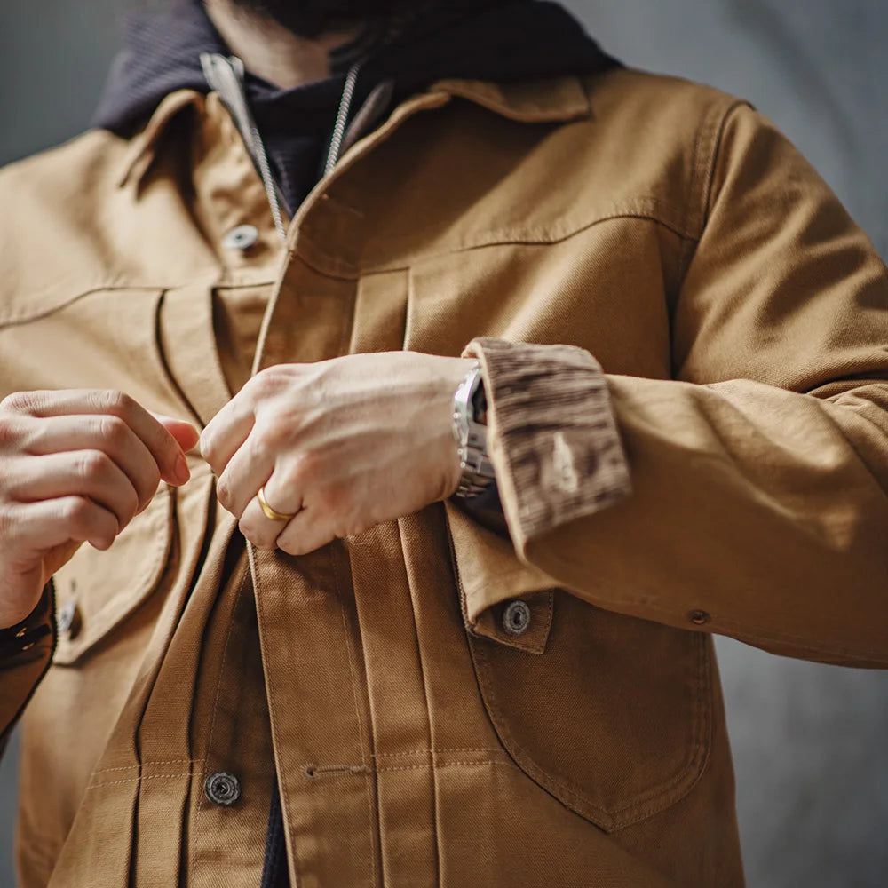 Vintage Heavyweight Canvas Rancher Jackets with Collar Jacket