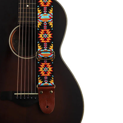 Adjustable Bohemian Style Soft Leather Guitar Strap