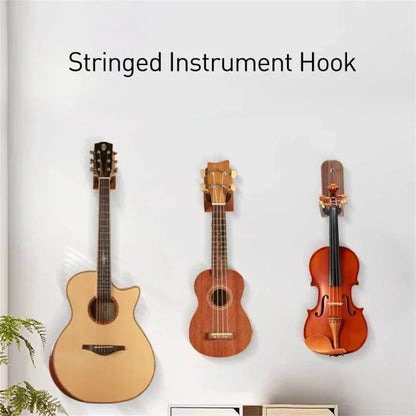 Wood Wall Mounted Guitar and Ukulele Hanger