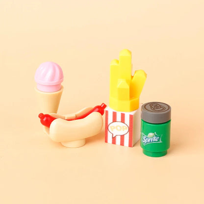 Miniature recreational block toy pieces
