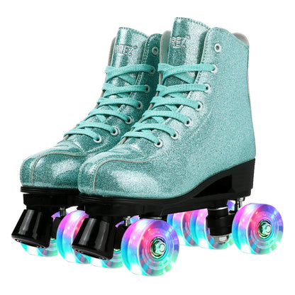 Polyurethane Flash Quad Roller Skates