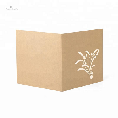 Gold Daffodil 3D Pop Up Greeting Card