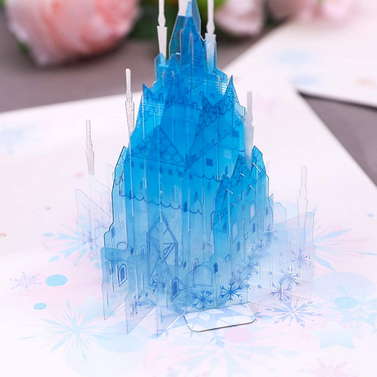 Crystal castle 3D Pop Up Greeting Card