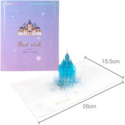 Crystal castle 3D Pop Up Greeting Card