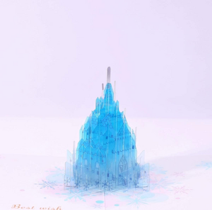Crystal castle 3D Pop Up Greeting Card