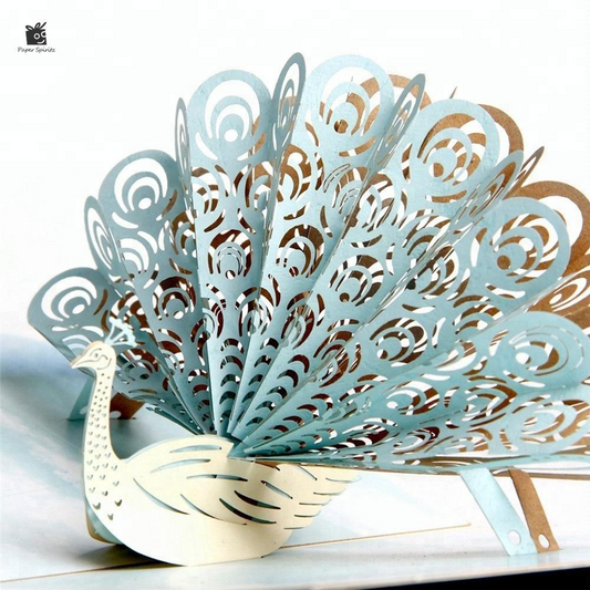 Colourful Peacock 3D Pop Up Greeting Card