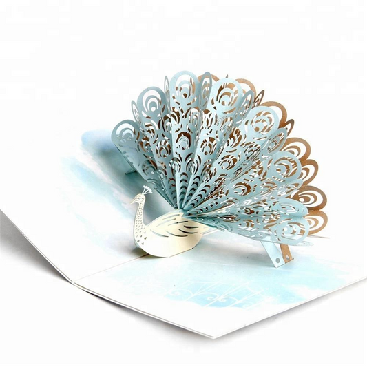 Colourful Peacock 3D Pop Up Greeting Card