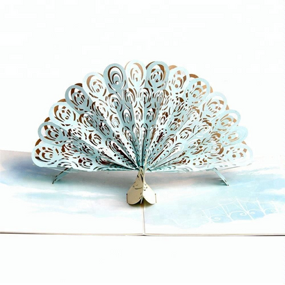 Colourful Peacock 3D Pop Up Greeting Card