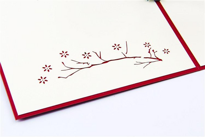 3D Sakura with Lover 3D Pop Up Greeting Card