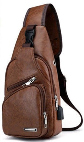 Men's USB Charging Chest Bag