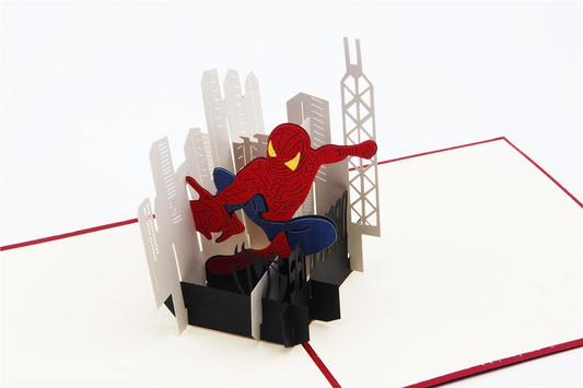 Handmade 3D Pop UP Spiderman Greeting Card