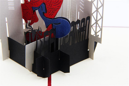 Handmade 3D Pop UP Spiderman Greeting Card