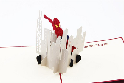 Handmade 3D Pop UP Spiderman Greeting Card