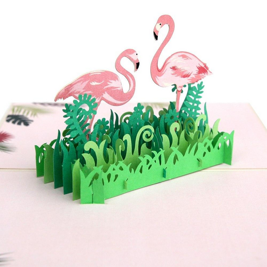 Flamingo Pop Up Greeting Card