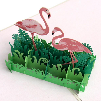 Flamingo Pop Up Greeting Card