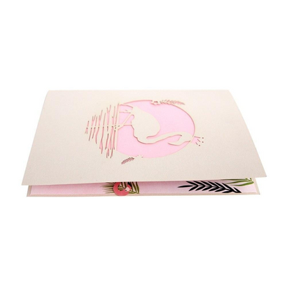 Flamingo Pop Up Greeting Card