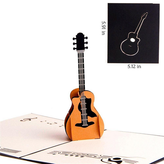 3d Pop Up Handmade Guitar Card