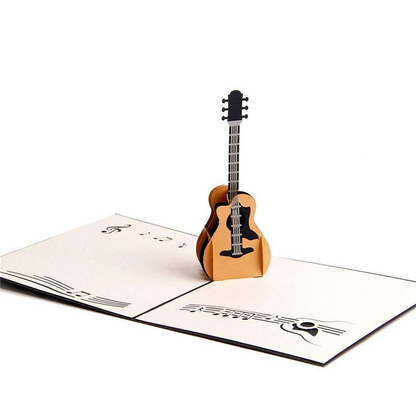 3d Pop Up Handmade Guitar Card