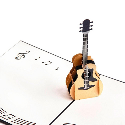 3d Pop Up Handmade Guitar Card