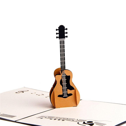 3d Pop Up Handmade Guitar Card