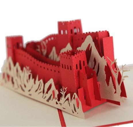 3D Pop The great Wall of China Greeting Card