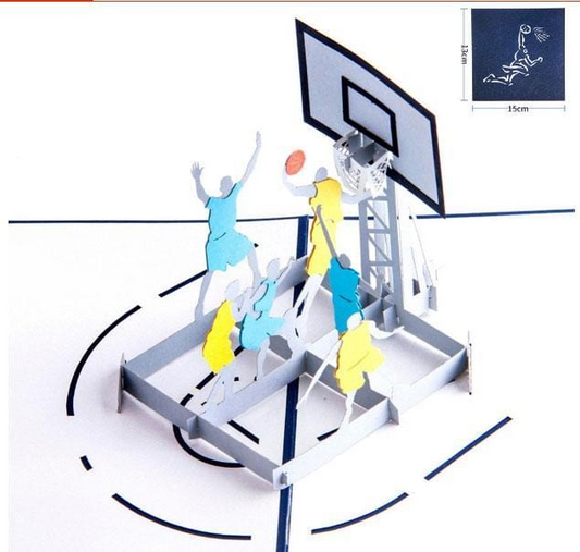 3D pop up Basketball  Greeting Card
