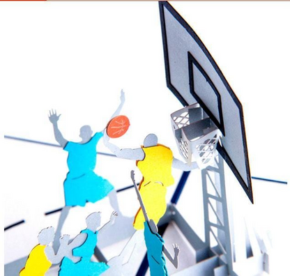 3D pop up Basketball  Greeting Card