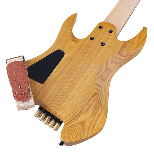 41 Inch Fretless Ashwood Body 5 Strings Headless Electric Bass Guitar