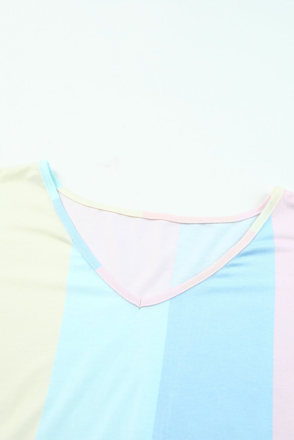 Red Multicolor Striped Color Block Tiered Short Dress