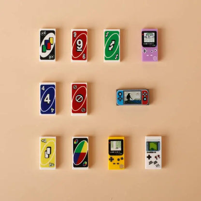 Miniature recreational block toy pieces