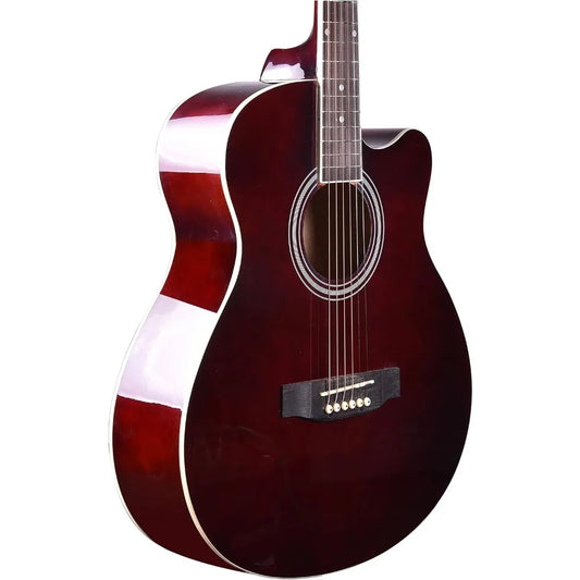 40" Original Acoustic Guitar - Spruce Veneer with Die Cast Keys - Carrying Case with Accessories