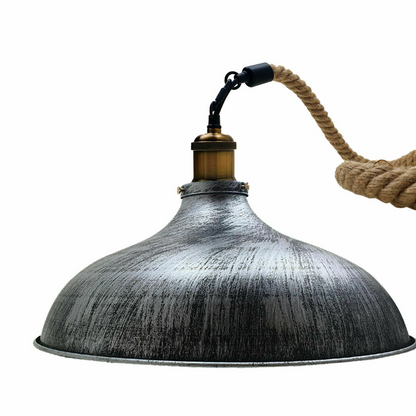 Industrial Barn Pendant Light Cord Kit Twisted Rope E26 Socket~1165