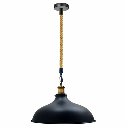 Industrial Barn Pendant Light Cord Kit Twisted Rope E26 Socket~1165