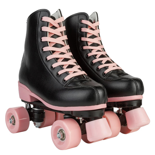 Flashing Roller Skates For Women (Pink & Black)