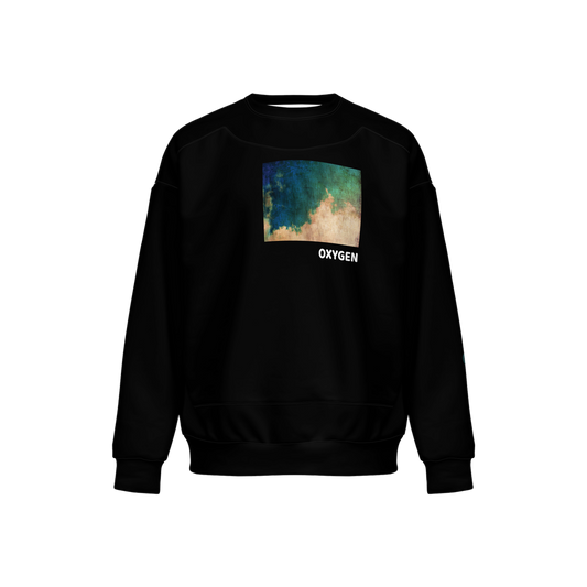Orignal Era Men’s 'Oxygen' Relaxed Fit Sweatshirt With Front Patch-Super Heavy 375g
