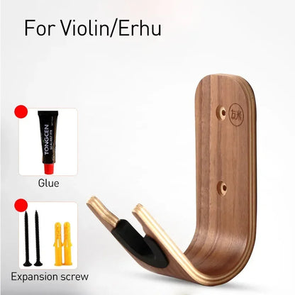 Wood Wall Mounted Guitar and Ukulele Hanger