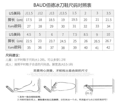 Professional Beginner's Snowflakes Winter Figure Ice Skates