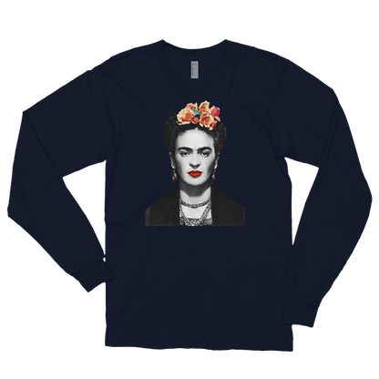 Frida Kahlo With Flowers Poster Artwork Long Sleeve Shirt