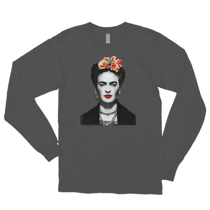 Frida Kahlo With Flowers Poster Artwork Long Sleeve Shirt