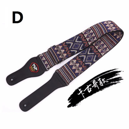 Adjustable Widening and Thickening Soft Jacquard Cotton Guitar Strap