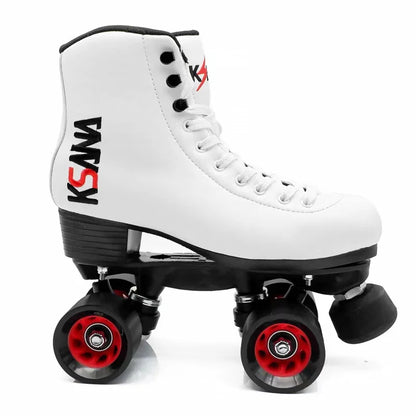 KSANA Microfiber Leather, Speed Sliding, Quad Sneakers Quad Roller Skates