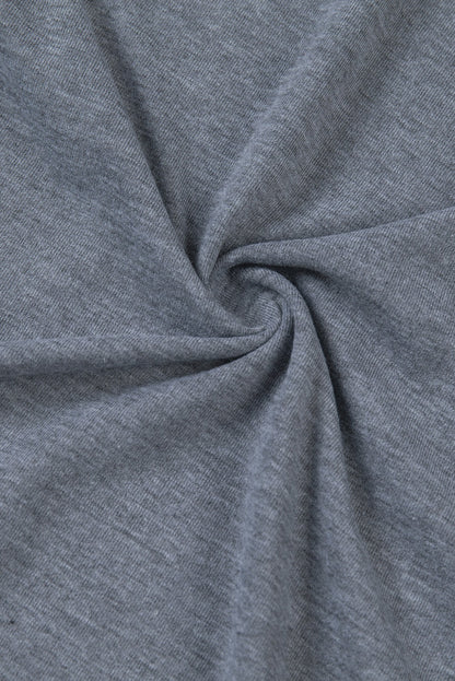 Green Plain Solid Color Crew Neck Tee
