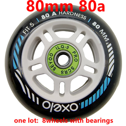 Inline Roller Skate 80A Wheels 80mm (80x24mm) - 8wheels/lot