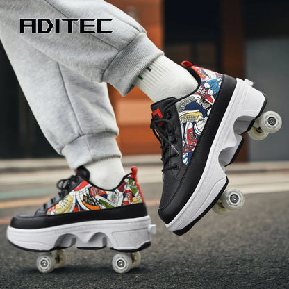 Cartoon Roller Sneakers (Heelys)