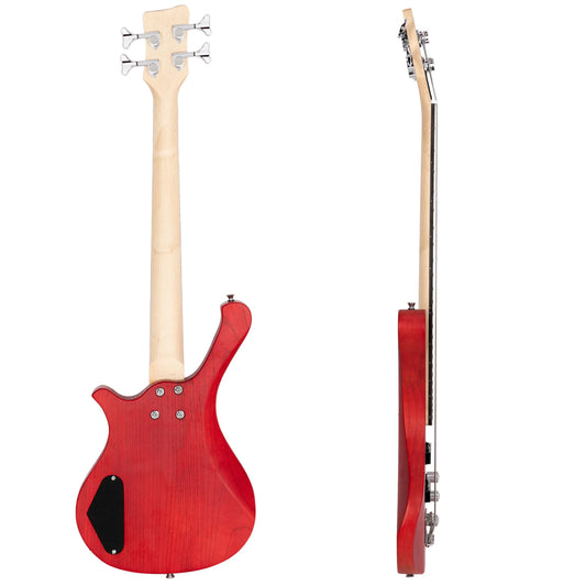 36"  Red Mahogany Electric Bass Guitar
